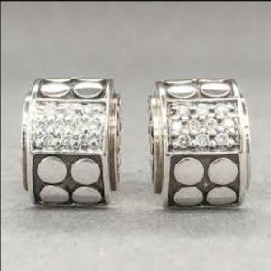 John Hardy Dot Diamond Pave Earrings
